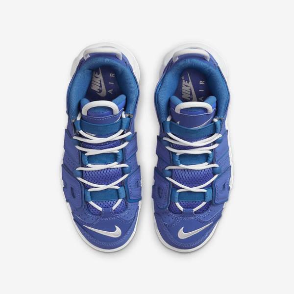 Zapatillas Baloncesto Nike Air More Uptempo Older Niños Azules Blancas | NK453PLV