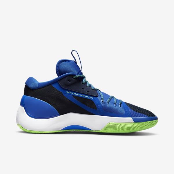 Zapatillas Baloncesto Nike Jordan Zoom Separate Hombre Azul Marino Azules Blancas Verde | NK104HVR