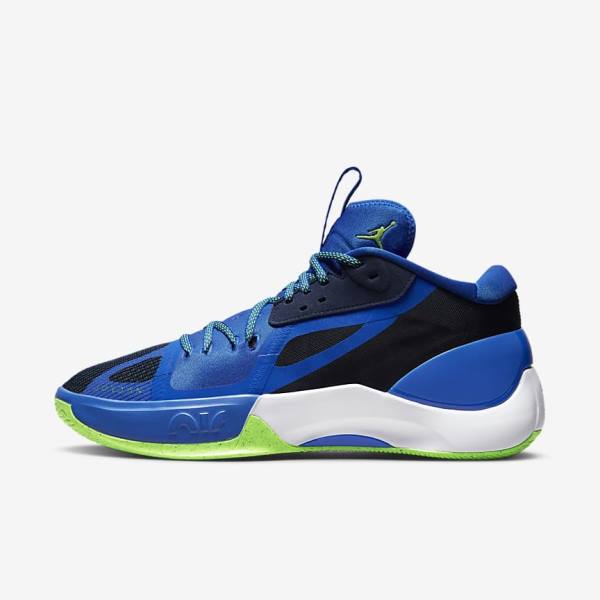 Zapatillas Baloncesto Nike Jordan Zoom Separate Hombre Azul Marino Azules Blancas Verde | NK104HVR