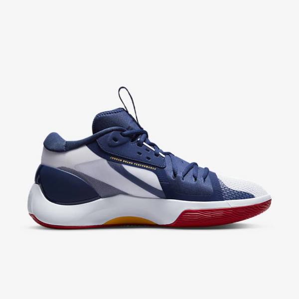 Zapatillas Baloncesto Nike Jordan Zoom Separate Hombre Azul Marino Blancas Rojas Doradas | NK107QGO