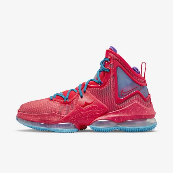 Zapatillas Baloncesto Nike LeBron 19 Hombre Rojas Azules Moradas Rojas | NK857SNG