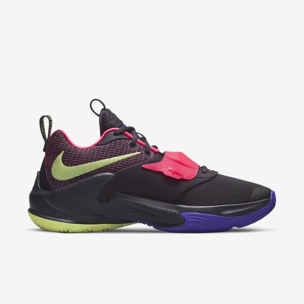 Zapatillas Baloncesto Nike Zoom Freak 3 Hombre Moradas Rosas Moradas Limón Claro | NK679EZU