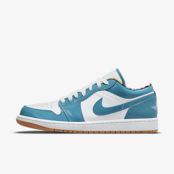 Zapatillas Jordan Nike Air Jordan 1 Low SE Hombre Turquesa Blancas Azul Marino Turquesa | NK690OAZ