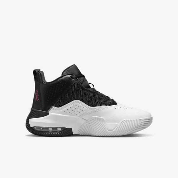 Zapatillas Jordan Nike Jordan Stay Loyal Older Niños Negras Blancas Metal Plateadas Rojas | NK293SUE