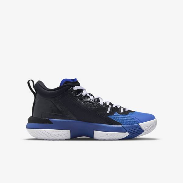 Zapatillas Jordan Nike Zion 1 Older Niños Negras Azul Real Blancas | NK254LVB