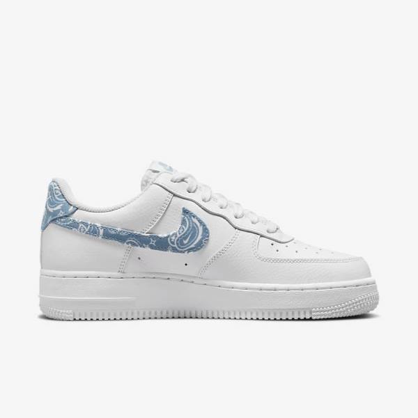 Zapatillas Nike Air Force 1 07 Essential Mujer Blancas Azules | NK240QEF