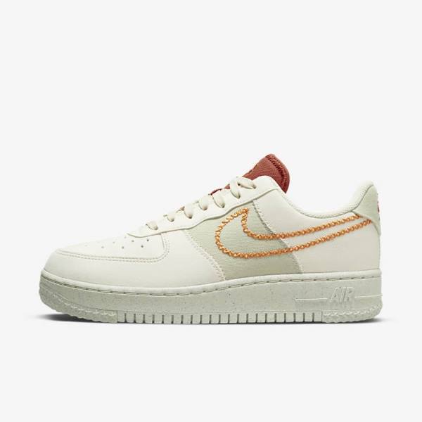 Zapatillas Nike Air Force 1 07 Low Mujer Verde Oliva Amarillo | NK571HBM