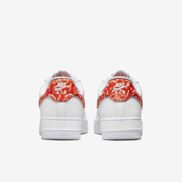 Zapatillas Nike Air Force 1 07 Mujer Blancas Naranjas | NK763EVW