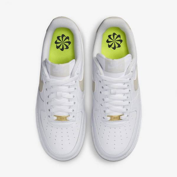 Zapatillas Nike Air Force 1 07 Next Nature Mujer Blancas Metal Doradas Marrones Claro | NK560ZBY