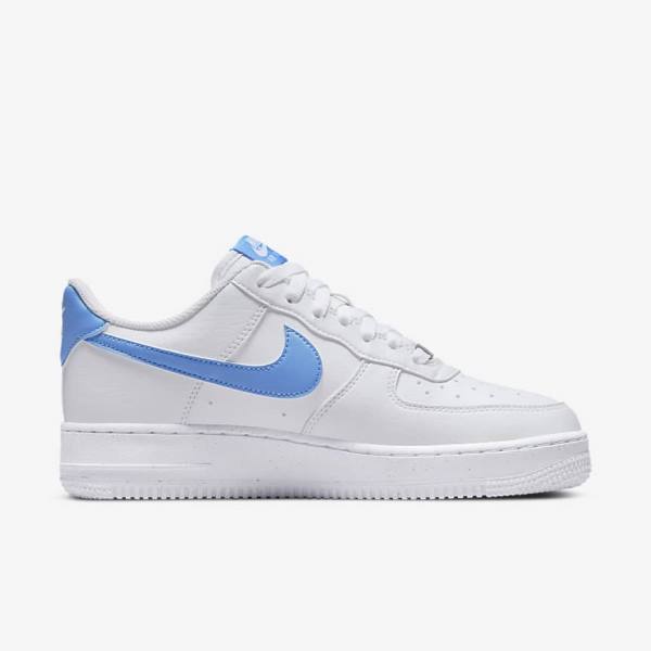 Zapatillas Nike Air Force 1 07 Next Nature Mujer Blancas Metal Plateadas Azules | NK703RKC