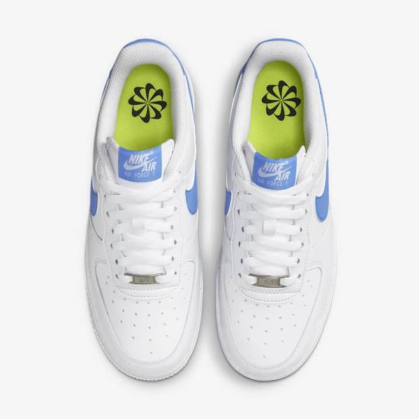 Zapatillas Nike Air Force 1 07 Next Nature Mujer Blancas Metal Plateadas Azules | NK703RKC