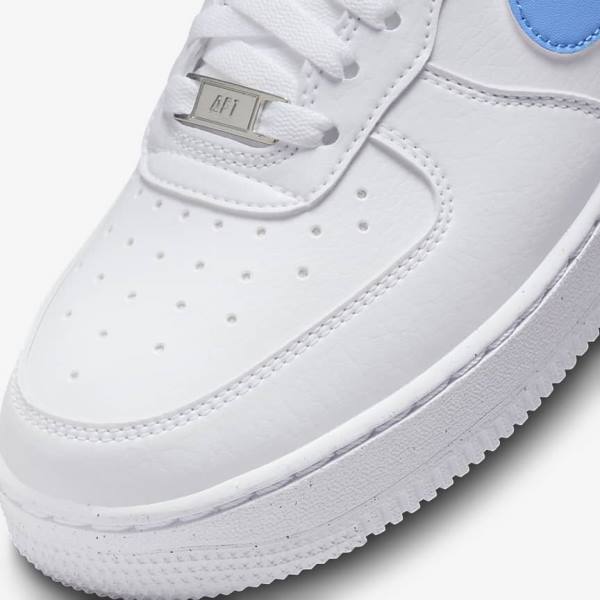 Zapatillas Nike Air Force 1 07 Next Nature Mujer Blancas Metal Plateadas Azules | NK703RKC