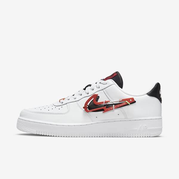 Zapatillas Nike Air Force 1 07 Premium Hombre Blancas Burdeos Rojas Negras | NK371EVY