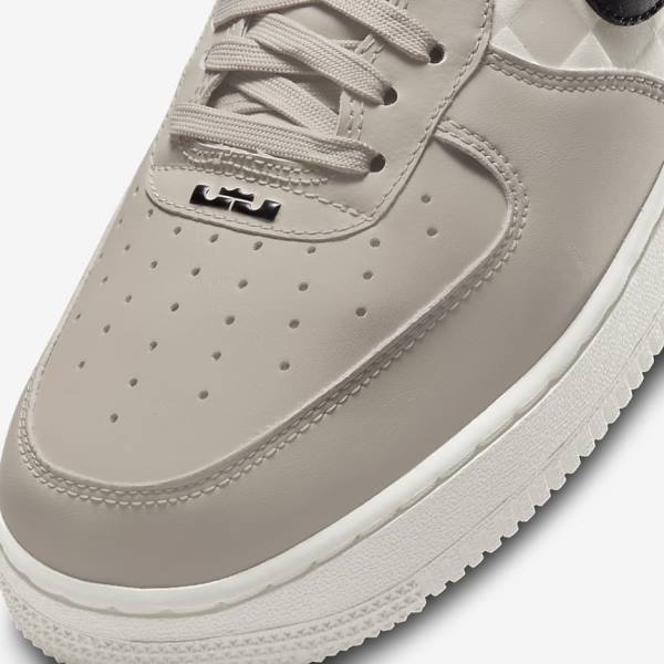 Zapatillas Nike Air Force 1 07 QS Hombre Creme Negras Negras | NK368ZYH