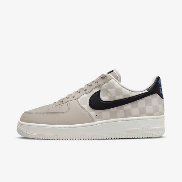 Zapatillas Nike Air Force 1 07 QS Hombre Creme Negras Negras | NK368ZYH