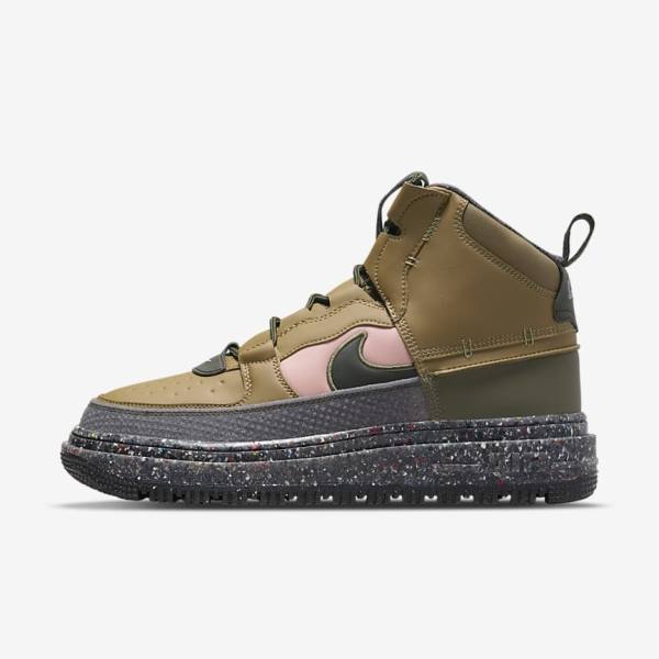 Zapatillas Nike Air Force 1 Boot Hombre Marrones Verde Oliva Rosas | NK425HBC