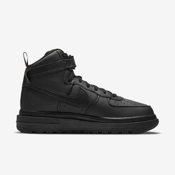 Zapatillas Nike Air Force 1 Boot Hombre Negras Gris Oscuro Blancas | NK489IVO