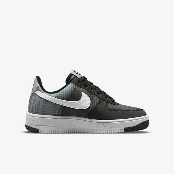 Zapatillas Nike Air Force 1 Crater Older Niños Negras Blancas | NK532NIW