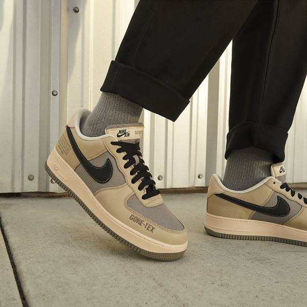 Zapatillas Nike Air Force 1 GTX Hombre Kaki Blancas Negras | NK436WMC