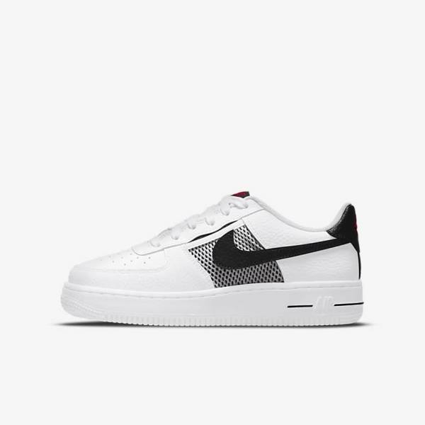 Zapatillas Nike Air Force 1 LV8 Older Niños Blancas Rojas Blancas Negras | NK649LVU