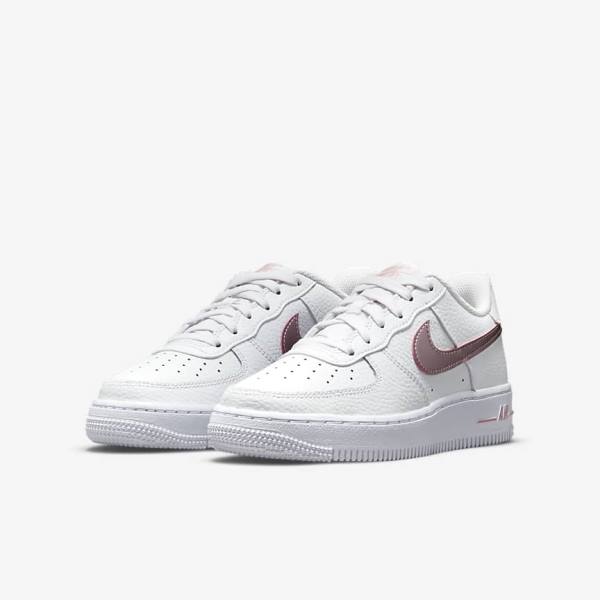 Zapatillas Nike Air Force 1 Older Niños Blancas Rosas | NK375RTZ