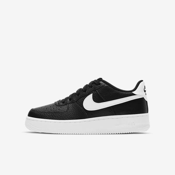 Zapatillas Nike Air Force 1 Older Niños Negras Blancas | NK803DJE