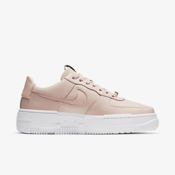 Zapatillas Nike Air Force 1 Pixel Mujer Beige Negras Blancas | NK436DJK