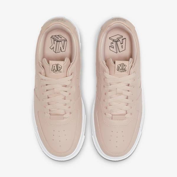 Zapatillas Nike Air Force 1 Pixel Mujer Beige Negras Blancas | NK436DJK