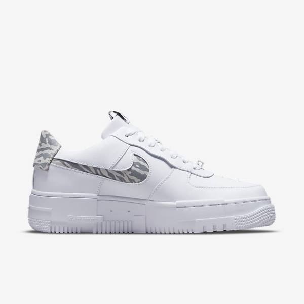 Zapatillas Nike Air Force 1 Pixel SE Mujer Blancas Gris Blancas | NK761HTV