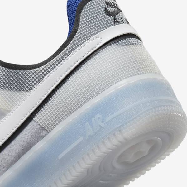 Zapatillas Nike Air Force 1 React Hombre Blancas Azules Claro Azul Real Azules Blancas | NK261UYR