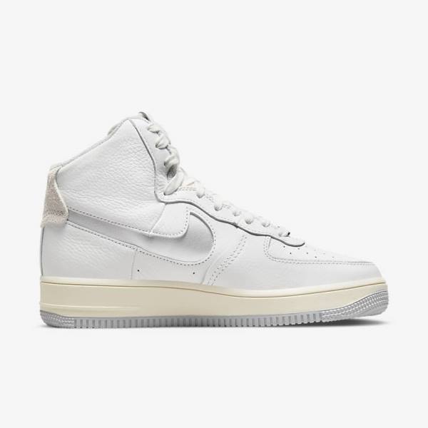 Zapatillas Nike Air Force 1 Sculpt Mujer Blancas Plateadas | NK079LIZ