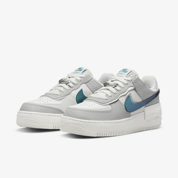 Zapatillas Nike Air Force 1 Shadow Mujer Blancas Gris Blancas | NK314HCT