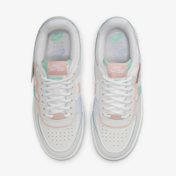 Zapatillas Nike Air Force 1 Shadow Mujer Blancas Verde Menta Gris | NK650JQM