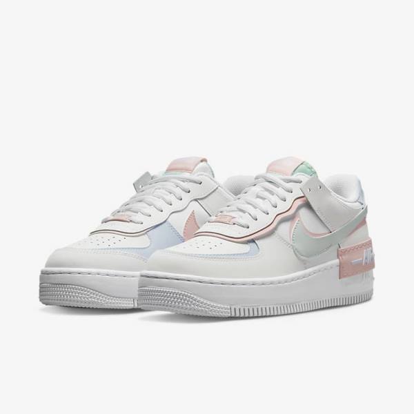 Zapatillas Nike Air Force 1 Shadow Mujer Blancas Verde Menta Gris | NK650JQM