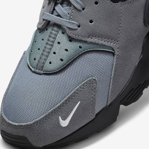 Zapatillas Nike Air Huarache Hombre Gris Azules Claro Negras Metal Plateadas | NK194UVR