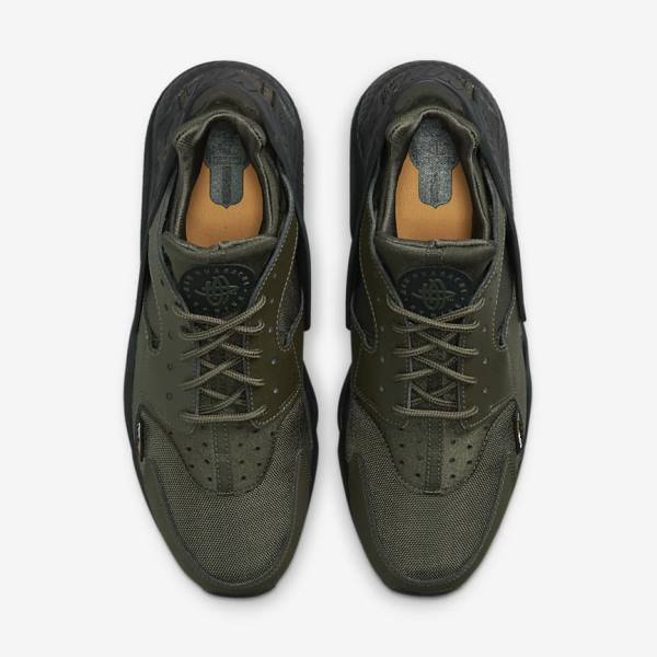 Zapatillas Nike Air Huarache Hombre Kaki Negras Doradas Kaki | NK248HJA