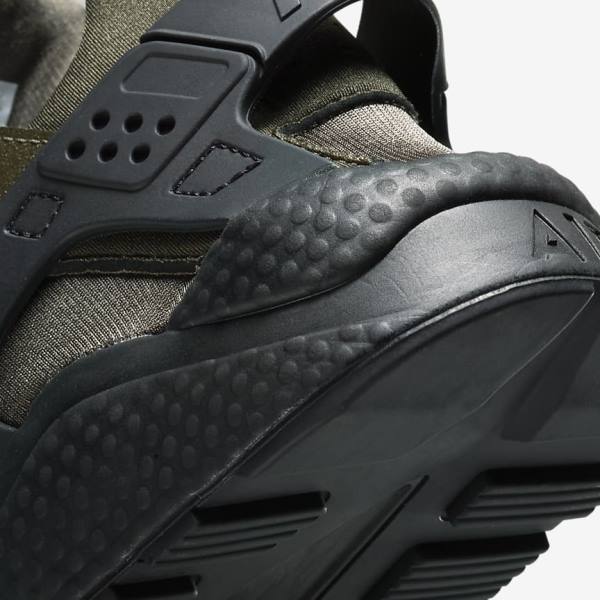 Zapatillas Nike Air Huarache Hombre Kaki Negras Doradas Kaki | NK248HJA