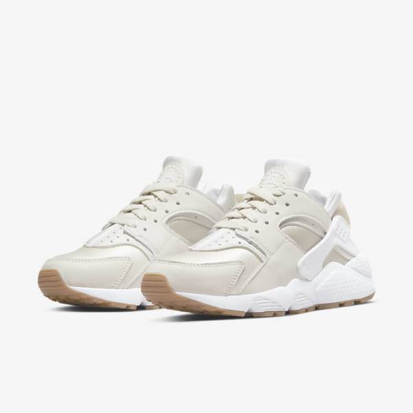 Zapatillas Nike Air Huarache Mujer Kaki Marrones Claro Blancas | NK794JBT