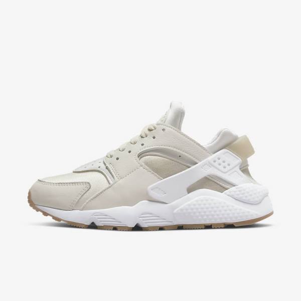 Zapatillas Nike Air Huarache Mujer Kaki Marrones Claro Blancas | NK794JBT