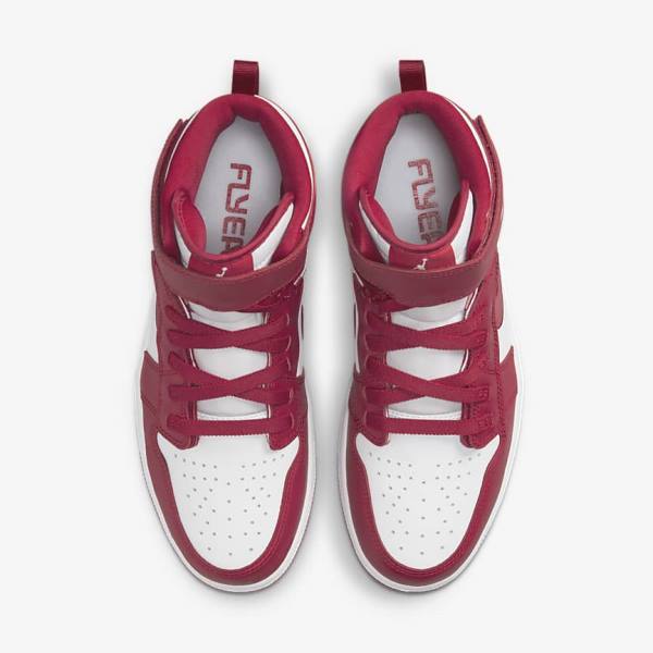 Zapatillas Nike Air Jordan 1 Hi FlyEase Hombre Rojas Blancas | NK683HTO