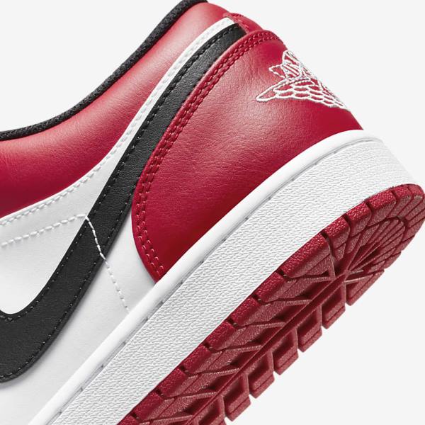 Zapatillas Nike Air Jordan 1 Low Hombre Rojas Negras Blancas | NK567DSK