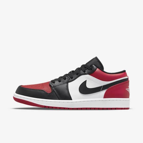 Zapatillas Nike Air Jordan 1 Low Hombre Rojas Negras Blancas | NK567DSK