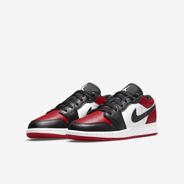 Zapatillas Nike Air Jordan 1 Low Older Niños Rojas Negras Blancas | NK250JNE