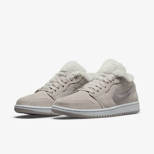 Zapatillas Nike Air Jordan 1 Low SE Mujer Gris Gris Blancas | NK493UAJ