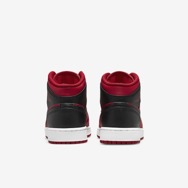 Zapatillas Nike Air Jordan 1 Mid Older Niños Rojas Blancas Negras | NK789GXC