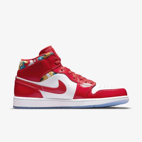 Zapatillas Nike Air Jordan 1 Mid SE Hombre Rojas Azul Marino Blancas | NK147QIX