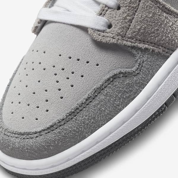 Zapatillas Nike Air Jordan 1 Mid SE Mujer Gris Blancas Gris | NK631TSG