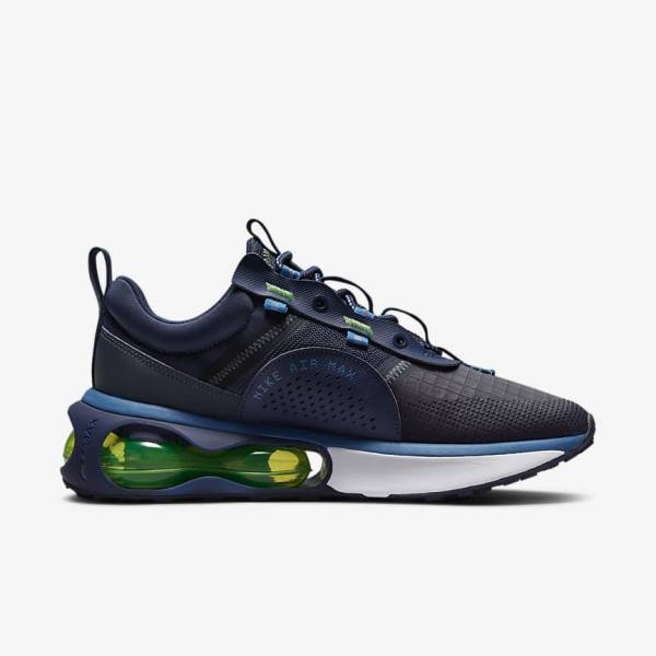 Zapatillas Nike Air Max 2021 Hombre Obsidian Verde Claro Azules Blancas | NK189CUS