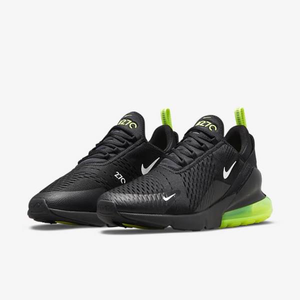 Zapatillas Nike Air Max 270 Hombre Negras Plateadas Blancas | NK698CMK