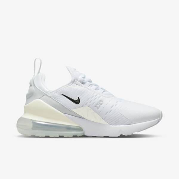 Zapatillas Nike Air Max 270 Mujer Blancas Plateadas Metal Plateadas | NK206GRM